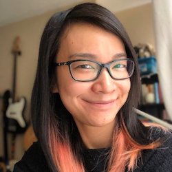 Head-on photo of Chinese woman with glasses